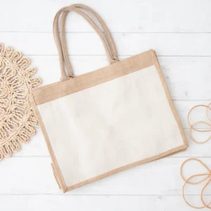 Personalized Custom Burlap Beach Bag