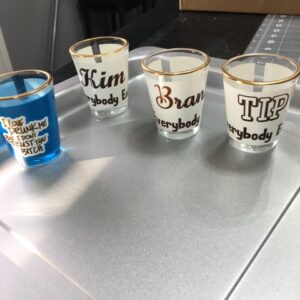 Custom 1.5 oz Shot Glass – Personalized Engraved or Graphic Design