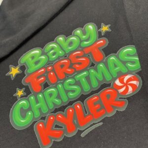 Personalized Baby’s First Christmas Shirt – Custom Name